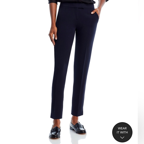 Theory navy crepe pant